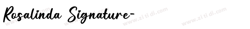 Rosalinda Signature字体转换